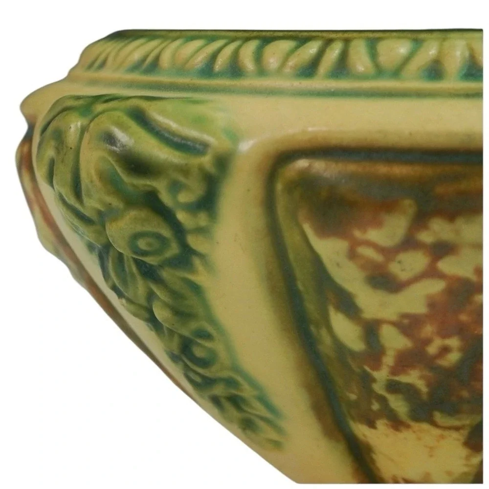 Roseville Pottery‎ Grape Pedestal Vase Compote Vintage 1930s Art Deco